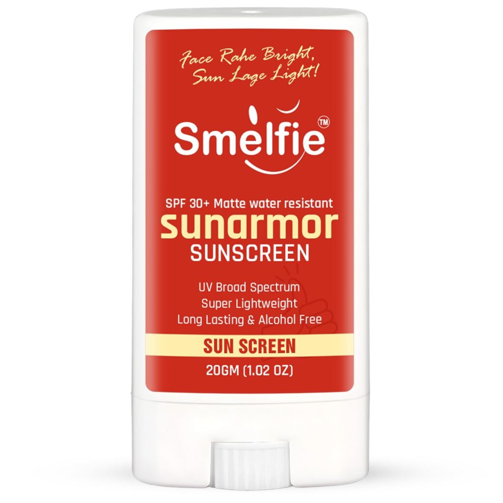 Sunarmor Sunscreen Stick SPF 50 PA+++– Matte Finish, Water-Resistant, Broad Spectrum UV Protection | Lightweight, Alcohol-Free, Travel-Friendly Sunblock Balm, 20g