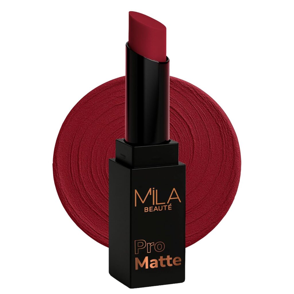 Mila Beauté Pro Matte Lipstick | Highly Pigmented & Long lasting | Semi Matte Finish | Light Weight Lipstick | Single Swipe Application | Luxurious Lip Color | Shade - (Helen, 4.2g)