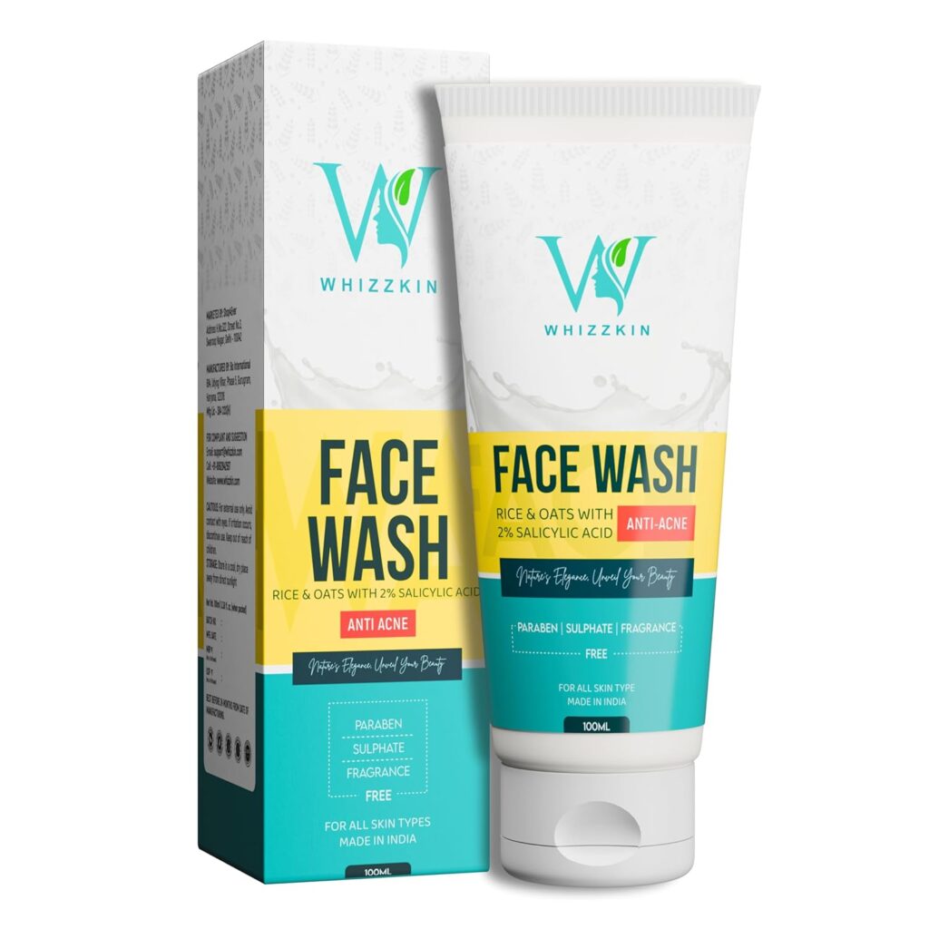 Anti Acne, Pore Clarifying, Exfoliating Facial Cleanser, 2% Salicylic Acid | Rice & Oats Face Wash