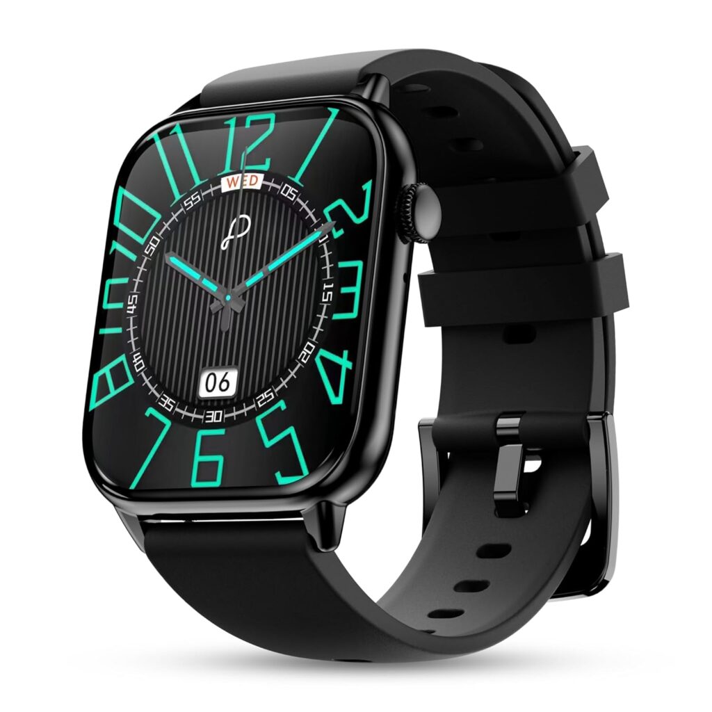 Pebble Newly Launched Cosmos Ultra 2.0 Smartwatch for Men & Women 1.91” Infinite Display, Bluetooth Calling, Sleek Ultra-Thin Design Fitness & Sleep Monitor Works with Android & iOS - Obsidian Black