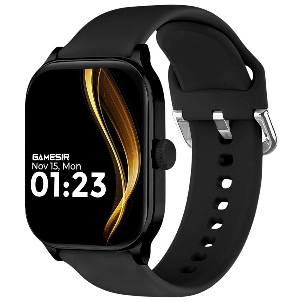 GameSir Nexoro 2.01” Smartwatch for Men & Women Bluetooth Call, Heart Rate, SpO2, Sleep & 100+ Sports Modes, IP68 Waterproof, Compatible with Android & iPhone (Black)