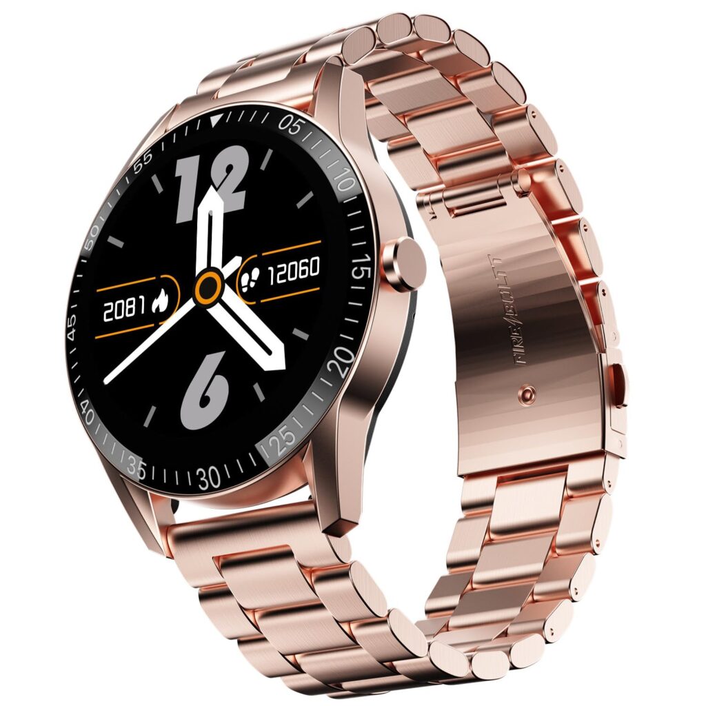 Fire-Boltt Talk Bluetooth Calling Smartwatch, 1.39" TFT Display with Dual Button, Hands On Voice Assistance, 120 Sports Modes, in Built Mic & Speaker (Talk, Gold)