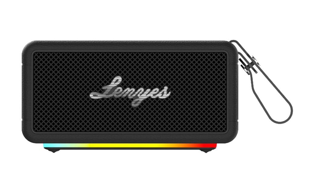 Lenyes S875: 40W Portable Bluetooth Speaker | IPX6 Waterproof, RGB Lights, TWS Stereo Pairing, Power Bank, AUX/USB/TF Support | Bluetooth 5.3, 10H Playtime (Black)