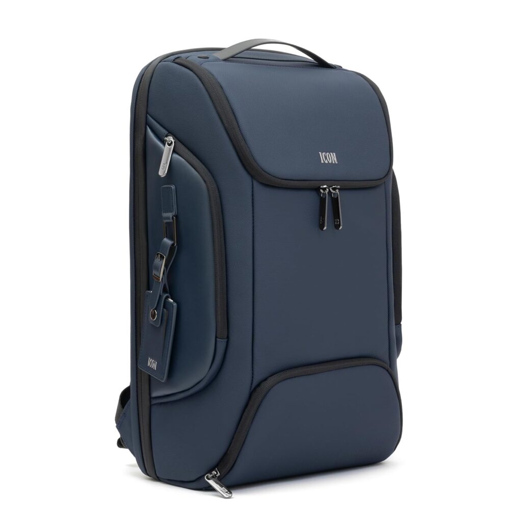 ICON The Iconic Laptop Backpack 30L | Premium Polyester, Fits 15.6" Laptops | USB Charging, Luggage Sleeve, Numbered Lock & Hidden Pocket | Water-Resistant, Multipurpose Laptop Bag