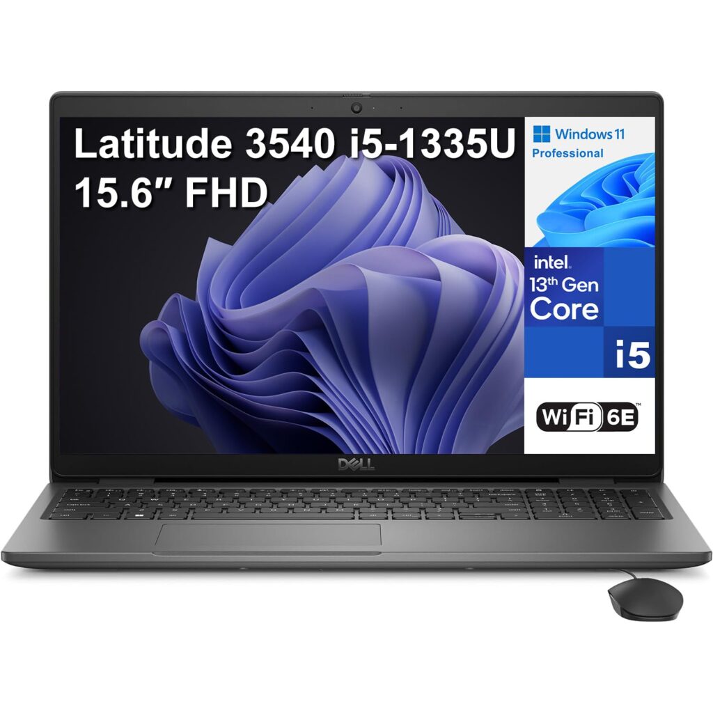 Dell Latitude 3540 15.6" FHD Business Laptop Computer, 13th Gen Intel 10-Core i5-1335U (Beat i7-1270P), 32GB DDR4 RAM, 1TB PCIe SSD, WiFi 6E, Bluetooth, FHD Webcam, Type-C, Windows 11 Pro