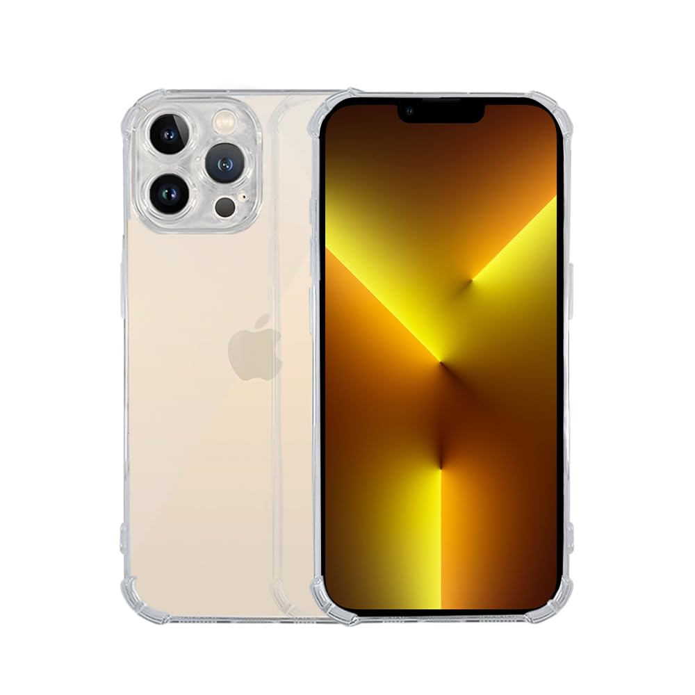7SEVEN® Back Cover for iPhone 13 Pro Max Transparent Mobile Back Case Shock Proof Design Camera Edges Protection Crystal Clear Phone Case Silicon Soft TPU & Flexible Bumper Case for iPhone 13 Pro Max