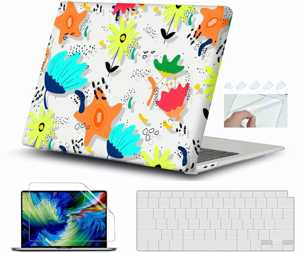 Case for MacBook Air 13 inch A1466 & A1369 Older Version 2010-2017 Release Crystal Clear Case with Liquid Retina Display, Plastic Hard Shell(Design38)