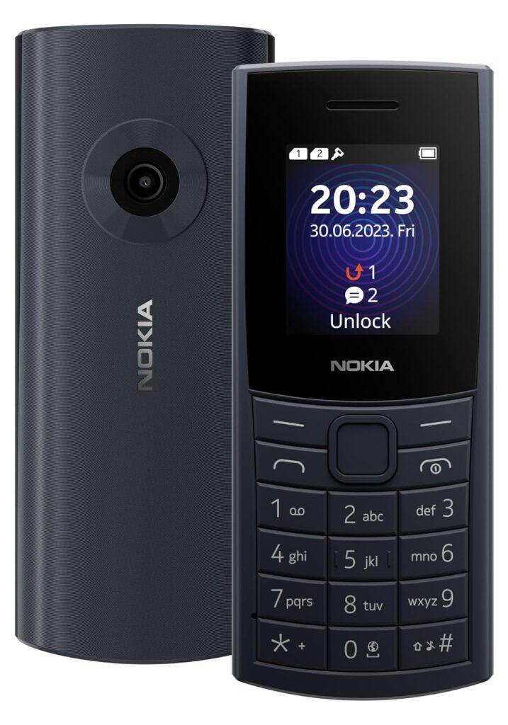 Nokia 110 4G with 4G, Camera, Bluetooth, FM Radio, MP3 Player, MicroSD, Long-Lasting Battery, and pre-Loaded Games | 1 Year Replacement Guarantee | Midnight Blue