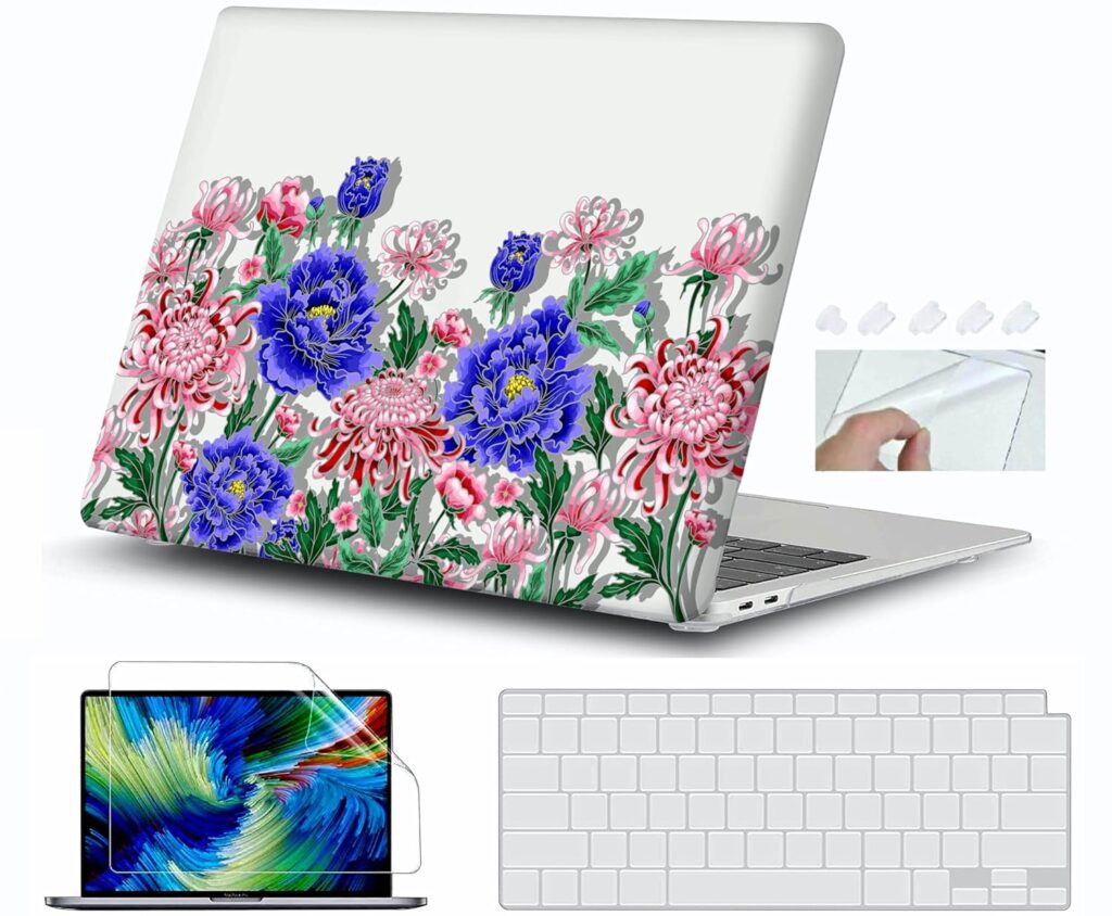 Case for MacBook Air 15 inch 2023 2024 Release M3 A3114 M2 A2941 Liquid Retina Display Chip Crystal Clear Case with Liquid Retina Display, Plastic Hard Shell, (Design22)