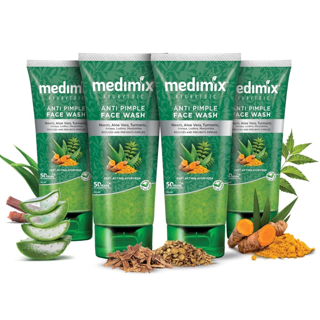Medimix Ayurvedic Anti Pimple Face Wash, 50ml (Pack of 4)