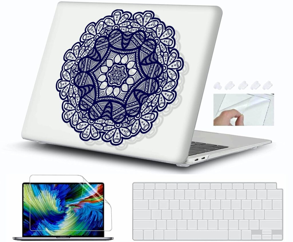 Case for MacBook Air 13 inch A1466 & A1369 Older Version 2010-2017 Release Crystal Clear Case with Liquid Retina Display, Plastic Hard Shell(Design28)