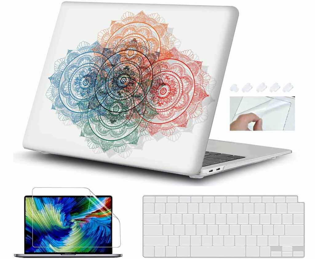 Case for MacBook Air 13 inch A1466 & A1369 Older Version 2010-2017 Release Crystal Clear Case with Liquid Retina Display, Plastic Hard Shell(Design27)