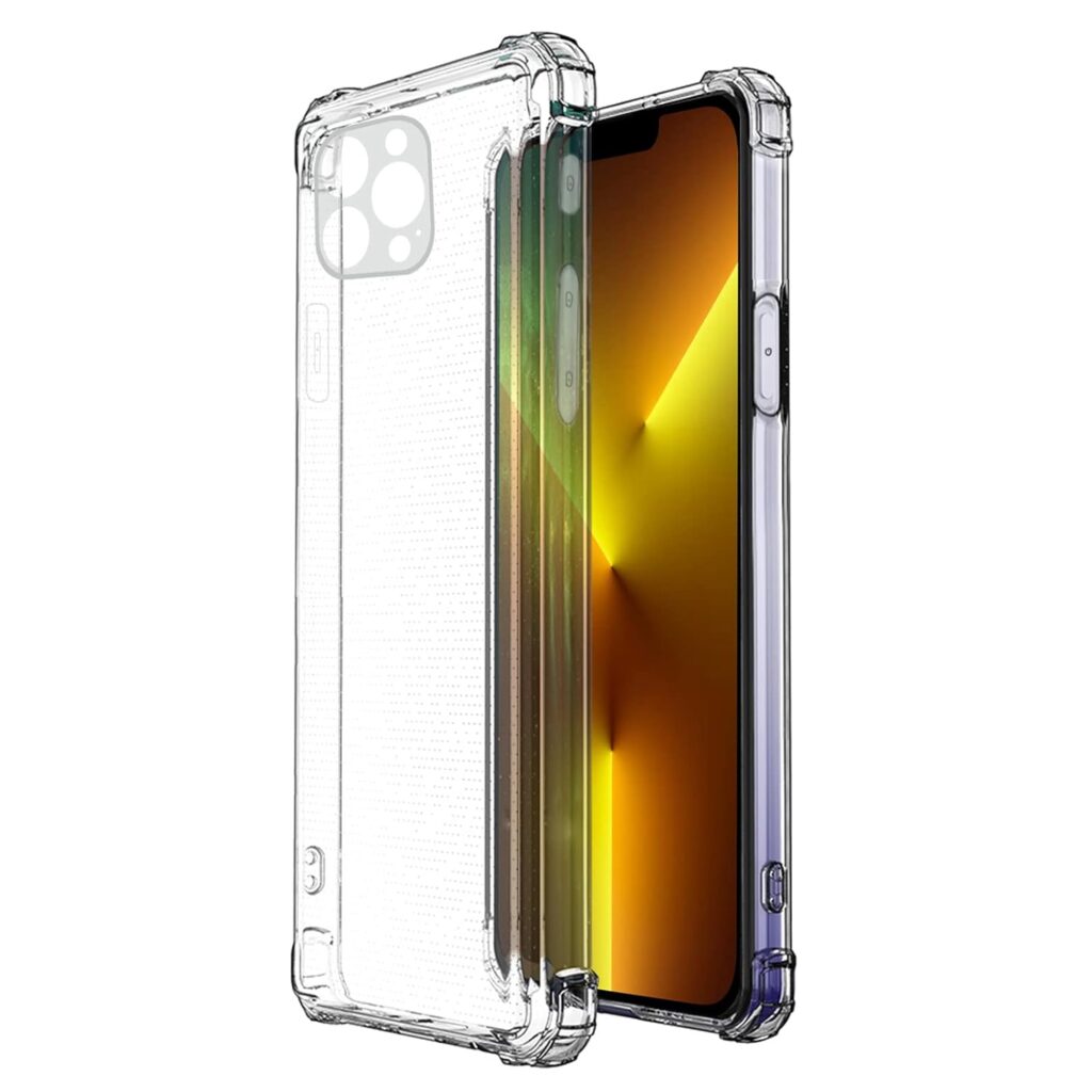 Amazon Brand - Solimo Basic Case for Apple iPhone 13 Pro Max (Thermoplastic Polyurethane_Clear)