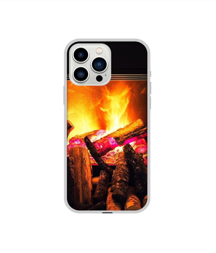 Amazon Brand - Solimo Designer Born Fire UV Printed Soft Back Case Mobile Cover for Apple iPhone 13 Pro Max (Silicone_Multicolor)