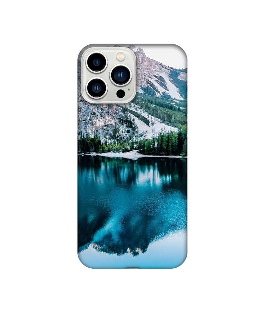 Amazon Brand - Solimo Designer Lake Mountain 3D Printed Hard Back Case Mobile Cover for Apple iPhone 13 Pro Max (Plastic_Multicolor)