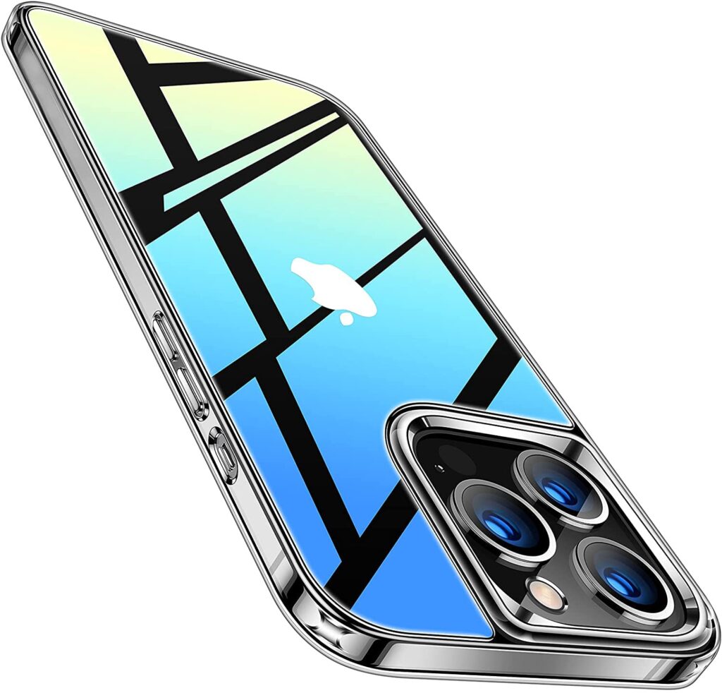 Amozo Back Cover Case for iPhone 13 Pro Max (Glass|Transparent)