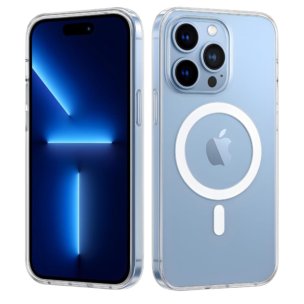 Anti-Yellow Clear Case for iPhone 13 Pro Max | UV Shield | Compatible with MagSafe | Drop Protection | Crystal Clear (TPU + Polycarbonate)