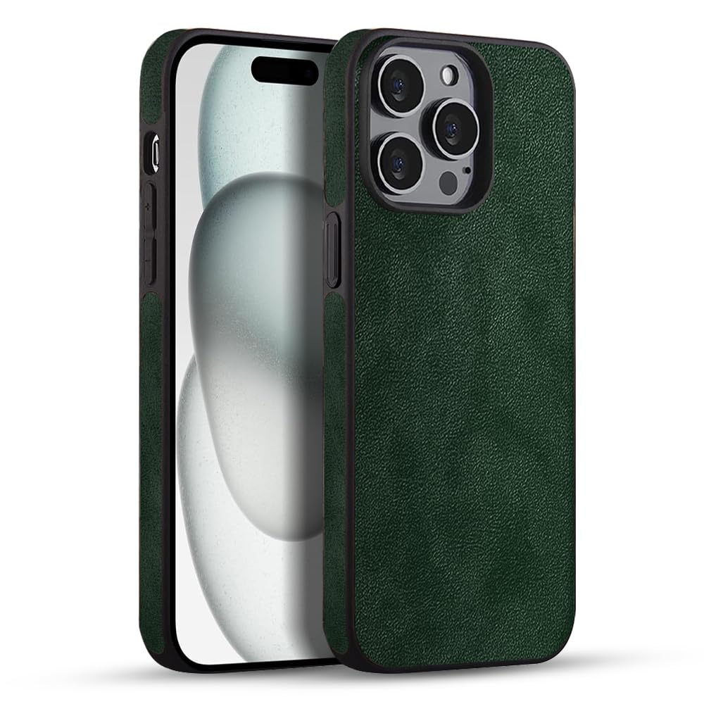 BIG WINGS New Leather Stylish and Protective Phone Case for Apple iPhone 13 PRO MAX, Apple iPhone 13 PRO MAX 5G Slim Design, Shockproof and Scratch-Resistant (Green)