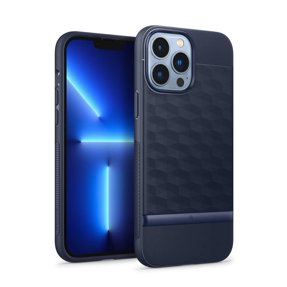 CASEOLOGY by Spigen Parallax Back Cover Compatible for iPhone 13 Pro Max (TPU and PC/Poly Carbonate | Midnight Blue)