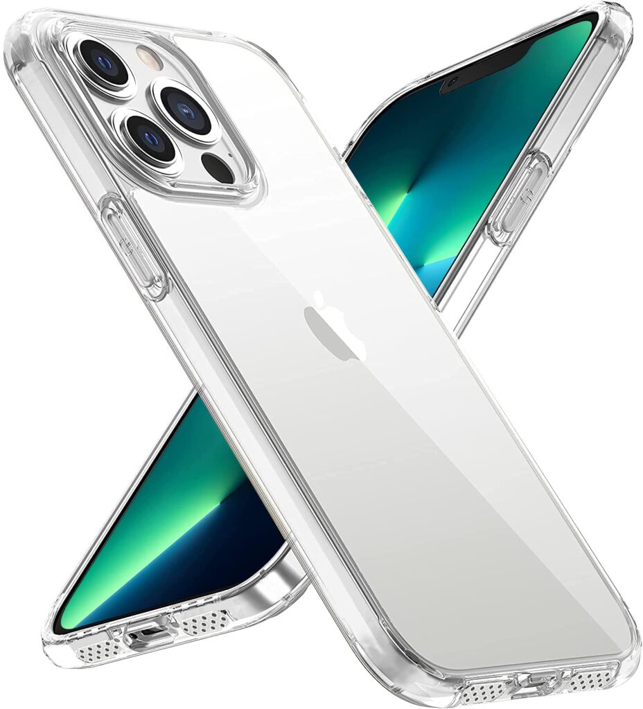 CEDO iPhone 13 Pro Max Clear Case | Soft Flexible Slim-Fit | Full Body 360 Protection Shock Proof TPU Back Cover (Transparent)