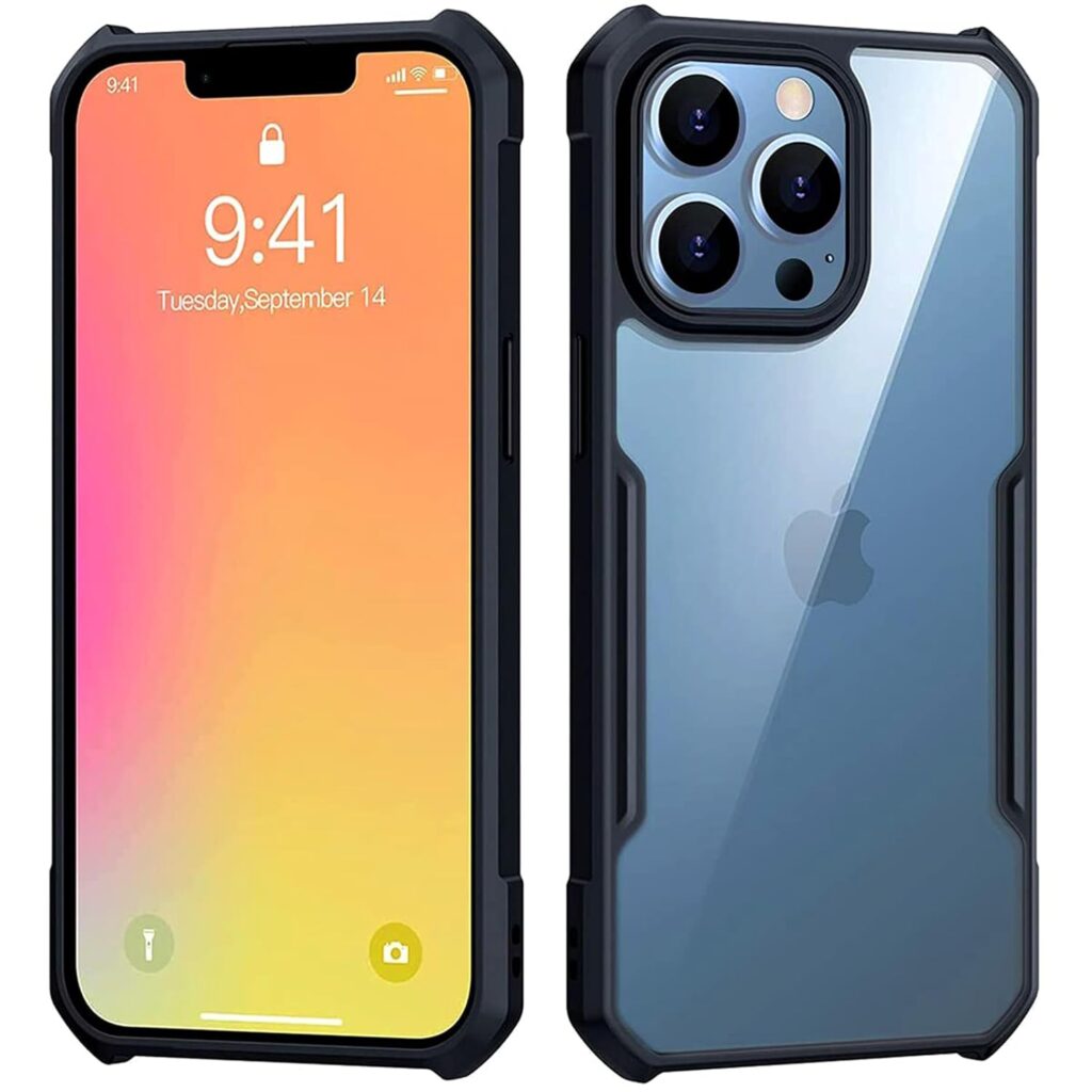 CaseLord Mobile Back Case Cover for iPhone 13 Pro Max Crystal Clear Non-Yellowing Transparent Cover with Ultimate Camera Protection | Slim Fit, Scratch-Resistant, Anti-Yellow TPU Shell (2810)