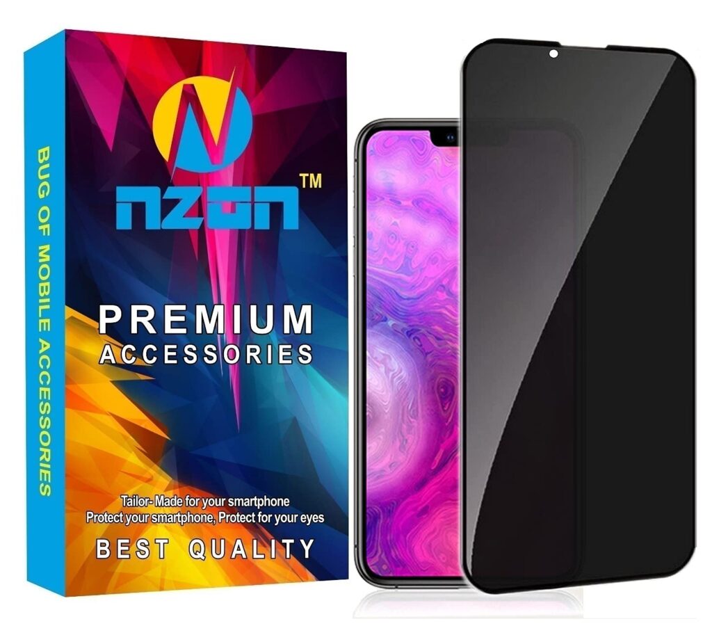 Compatible for iPhone 13 Pro Max Tempered Glass Privacy Anti Spy 9H Case Friendly Edge to Edge Full Front Screen Precise Cutout Temper Glass for i13Pro Max - Black