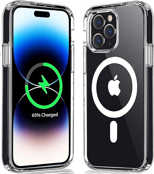 Crystal Series Transparent Hard Anti-Yellow Clear TPU + Polycarbonate Back Cover Case Compatible with iPhone 13 Pro Max (iPhone 13 Pro Max)