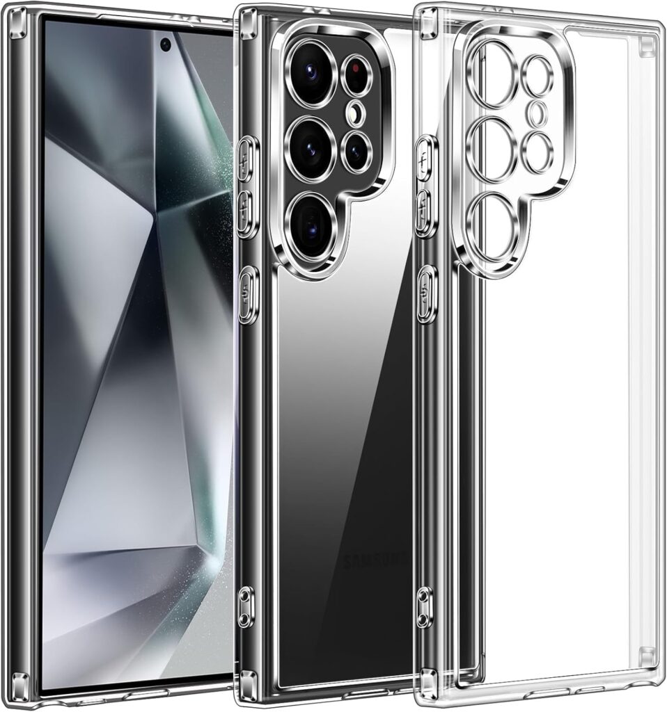 DIZORO for Samsung Galaxy S24 Ultra 5g Case Clear,[30X Anti-Yellowing] Galaxy S24 Ultra Phone Case with Hard Back & Soft Edge,[15FT Mil-Grade Protection] Shockproof Case for Galaxy S24 Ultra