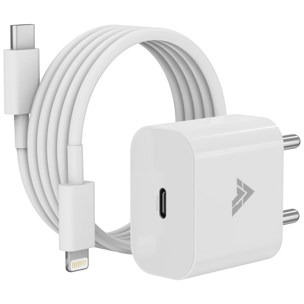 DR VAKU® 20W Charger Adapter Lightning Cable Combo (MFi-Certified) Compatible with 14/14Plus/14Pro/14 Pro max/iPhone 13/13 Pro/13 Pro max 12/12 Pro/11/X/Xr- White