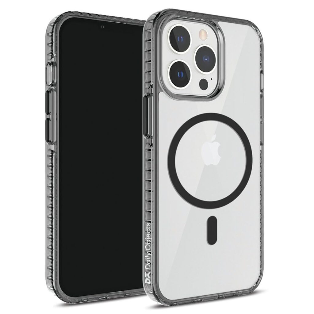 DailyObjects Polycarbonate Case for iPhone 14 Pro Compatible with Mag-Safe Wireless Charging,Stride 2.0 Slim Shockproof Back Cover with Inner Magnetic Ring,Transparent