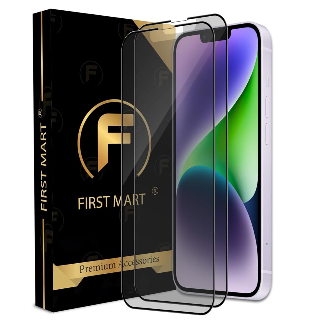 FIRST MART Military Grade Matte Anti-Glare Tempered Glass for iPhone 14 Plus and iPhone 13 Pro Max (6.7 Inch) With Installation Kit | Edge-to-Edge Protector Coverage | (Pack of 2)