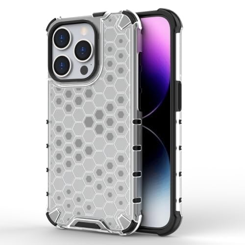 Hard PC Back Case Cover for iPhone 15 Pro Anti Slip Ultra Thin Shockproof Reinforced Corners (Polycarbonate|Transparent)
