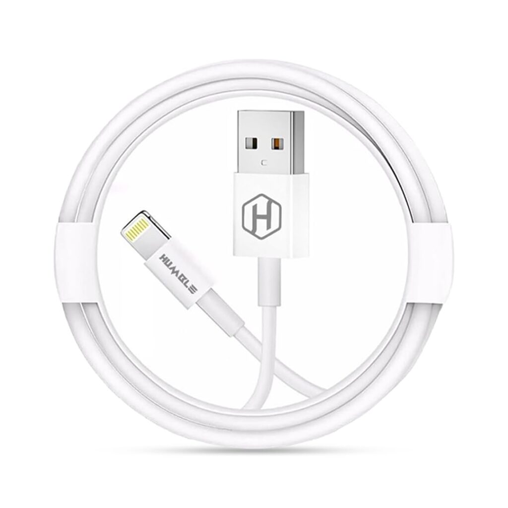 Humble USB to 8 Pin/Lightning Fast Charging Cable For iPhone 14/13/12/11/X/Xs/Xr/8/Plus,iPad Mini/Pro/Max,USB Type-A Power Delivery Cord (1M, Pack Of 1),White
