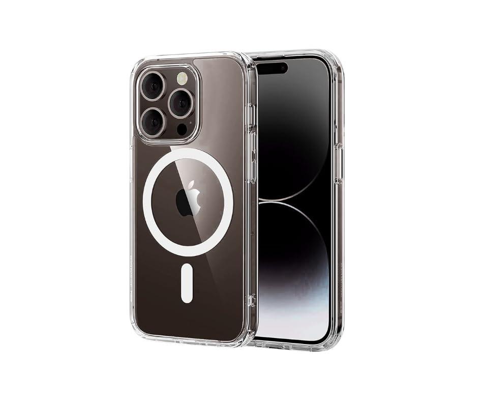 Inteliqo Transparent Cover for iPhone 15 Pro, Compatible with Magsafe