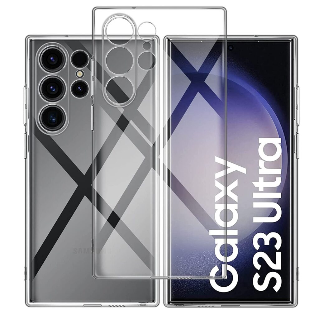 JGD PRODUCTS for Samsung Galaxy S23 Ultra 5G Premium Transparent Soft Silicon Back Cover [Transparent]