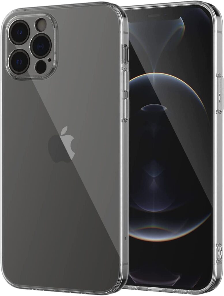 JGD PRODUCTS for iPhone 12 Pro Max Premium Hybrid Transparent Soft Slim Dust Proof Back TPU Case Cover with Camera Protection