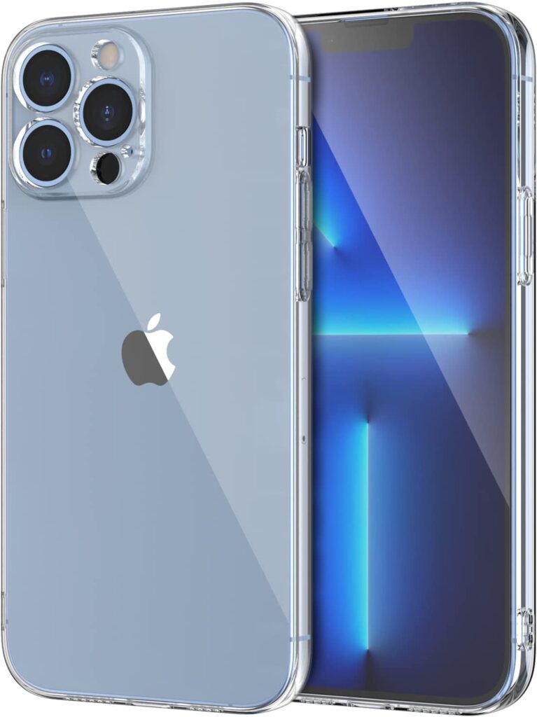 JGD PRODUCTS for iPhone 13 Pro Premium Hybrid Transparent Soft Slim Dust Proof Back Case Cover with Camera Protection