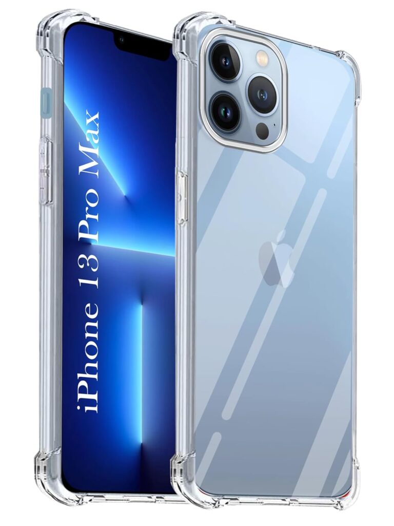 Jkobi Back Cover for Apple iPhone 13 Pro Max (Shockproof Crystal Clear Anti Yellow Case | Drop & Camera Protection | Hard Polycarbonate)