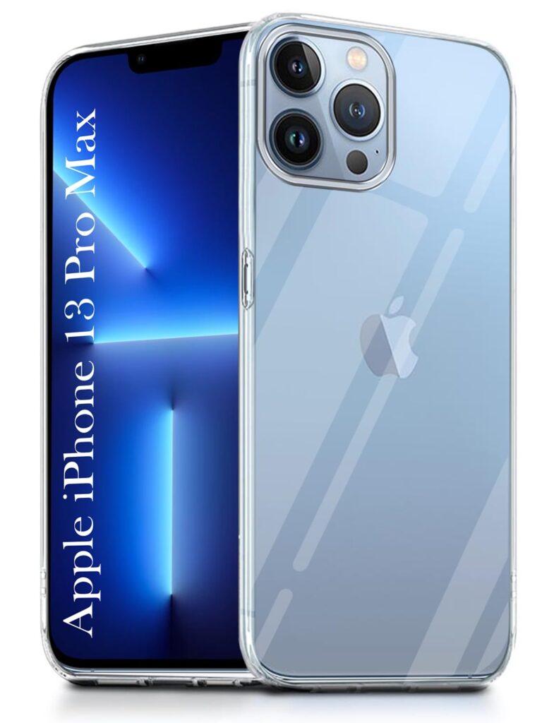 Jkobi Back Cover for Apple iPhone 13 Pro Max (Silicone Clear Shockproof Case with Camera Protection | Soft and Flexible | Transparent)