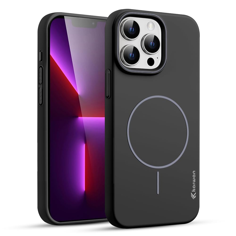 KARWAN®️Magnetic Ultra Slim-Fit Back Case Cover for iPhone 13 Pro |Hard PC Case Cover| Ultra-Thin & Light Weight with [Ultra Premium Feel] Case for iPhone 13 Pro(6.6")(Black)