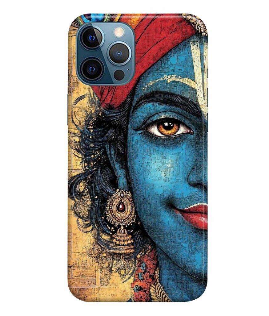 Lord Vasudev Krishna Printed Hard Back Case Cover & Compatible for Apple iPhone 13 Pro Max (Multicolor) - D1786