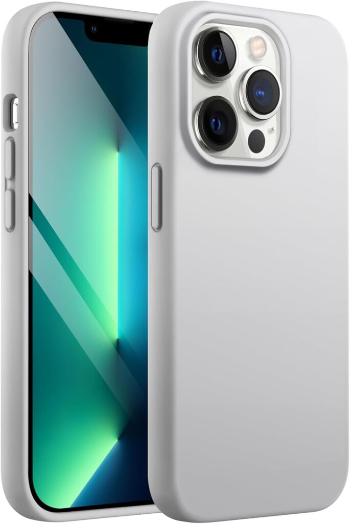 M Cart Compatible with iPhone 13 Pro Max Case (2021) Matte Texture Liquid Silicone Phone Cases 6.7 Inch Non-Slip Full Body Protective Shockproof Cover with Soft Microfiber Lining (Mist'S')