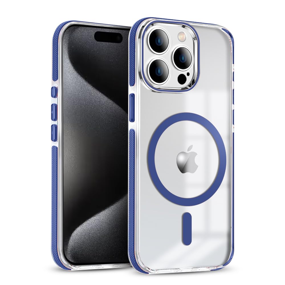 MINTZZ ®️ for iPhone 13 Pro Max Case, Compatible with MagSafe, Military-Grade Protection, Yellowing Resistant, Scratch-Resistant TPU Back, Magnetic Phone Case (Navy Blue, iPhone 13 Pro Max)