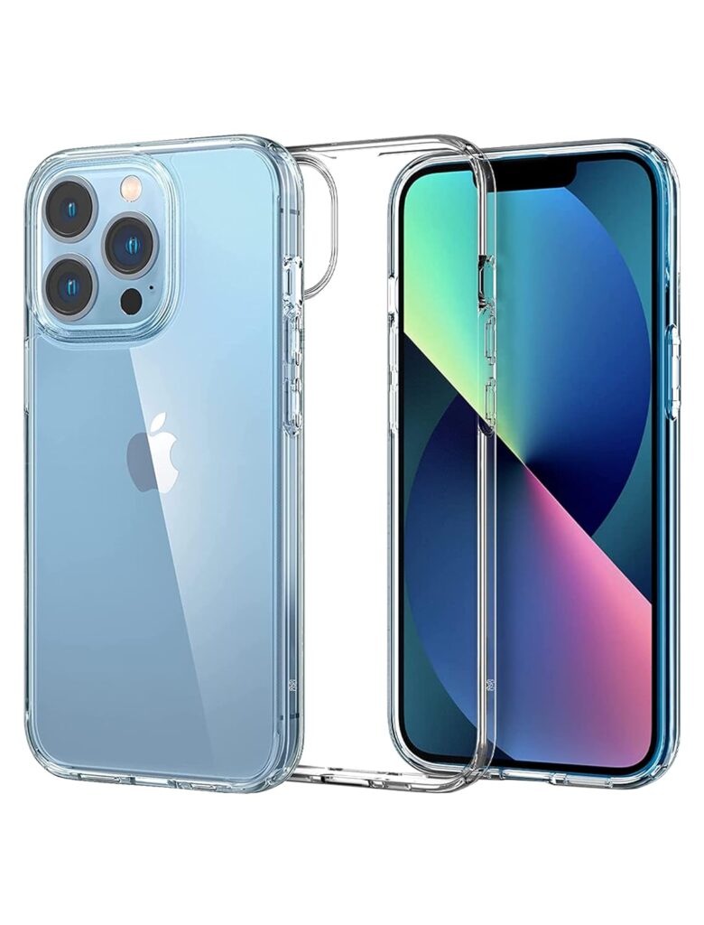 MOOSH for iPhone 13 Pro Max Back Case Cover Ultra Hybrid Transparent, Shockproof Bumpers, Military-Grade Drop Protection, Protective Phone Cover (TPU + Poly Carbonate) (iPhone 13 Pro Max)