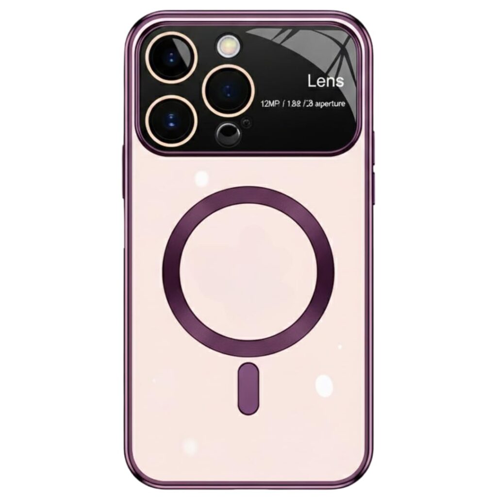 Magnetic Plating Case for iPhone 13 Pro Max, iPhone 13 Pro Max Back Cover(2021) - PC+TPU | Red