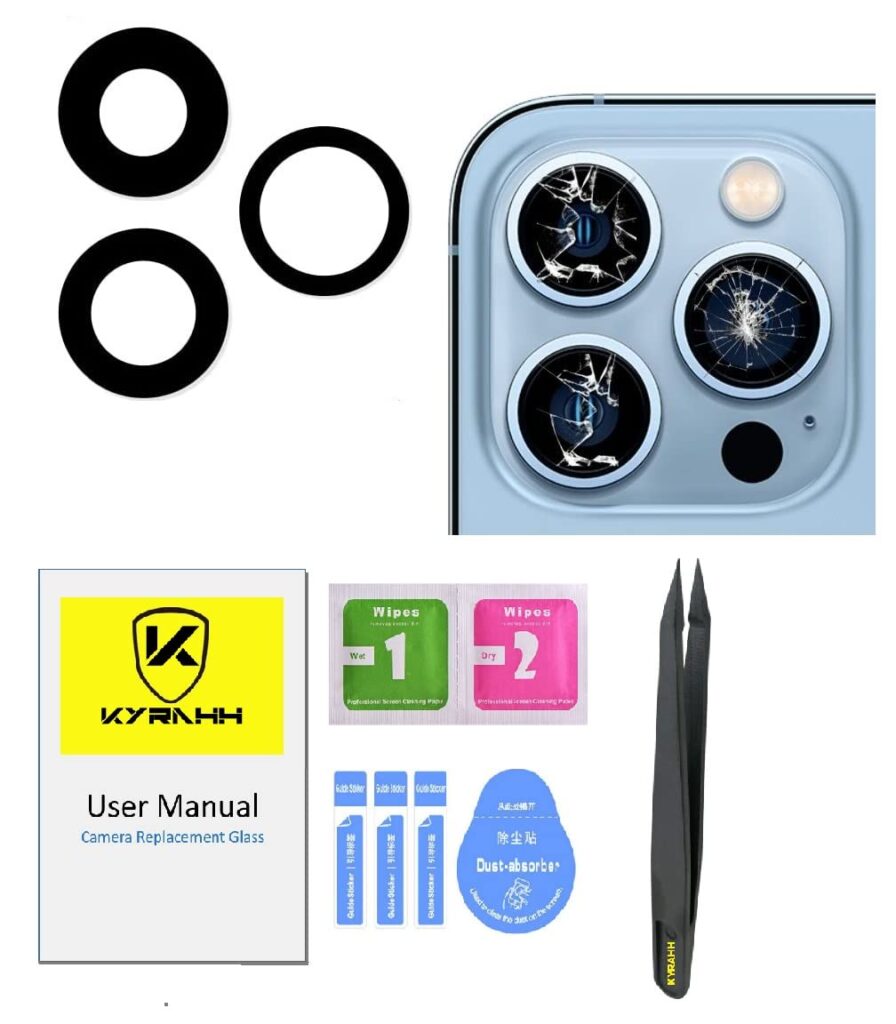 Mobile Back Rear Camera Glass Lens Replacement Spare Part Compatible for iPhone Mobile (iPhone 13 Pro Max 5g)