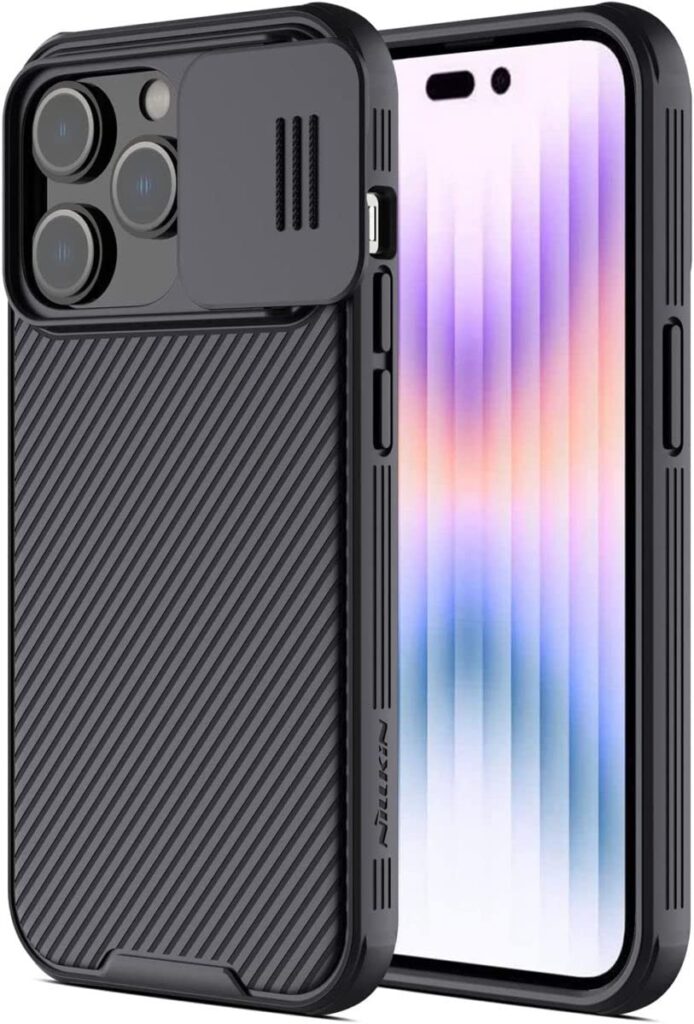 Nillkin Case for Apple iPhone 14 Pro (6.1" Inch) CamShield Pro Camera Slider Double Layered Protection TPU + PC Black Color