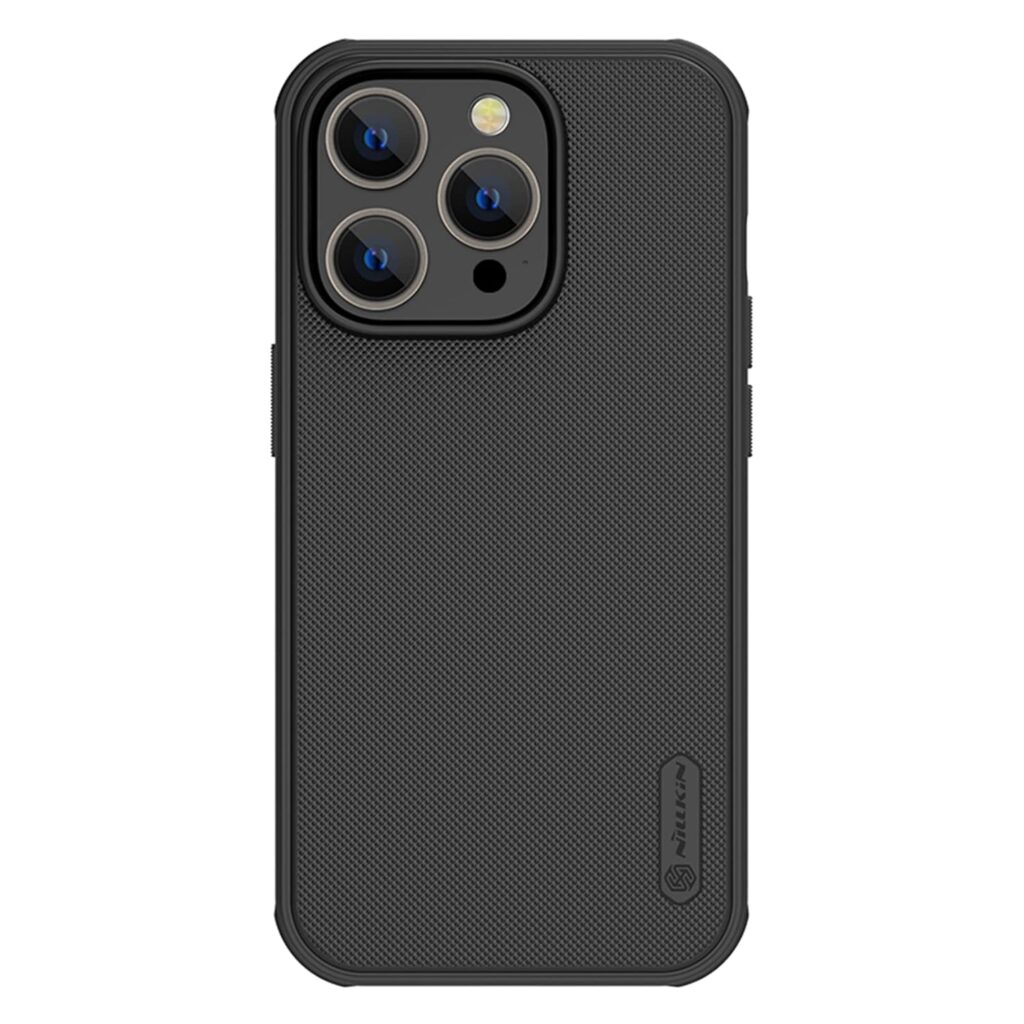 Nillkin Case for Apple iPhone 14 Pro (6.1" Inch) Super Frosted Shield Pro Magnetic Hard Back Soft Border (PC + TPU) Cover Raised Bezel Camera Protect Without Logo Cut Black