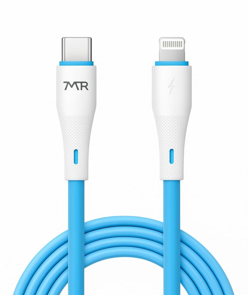 PD 20W Fast Charging Data Cable Compatible with iPhone 14/14 Pro/ 14 Pro Max/ 13/13 Pro/ 13 Pro Max/ 12/11/XR/XS/X/8 Series | 480Mbps Data Transfer With Smart Chip & Quick Charging (Blue)