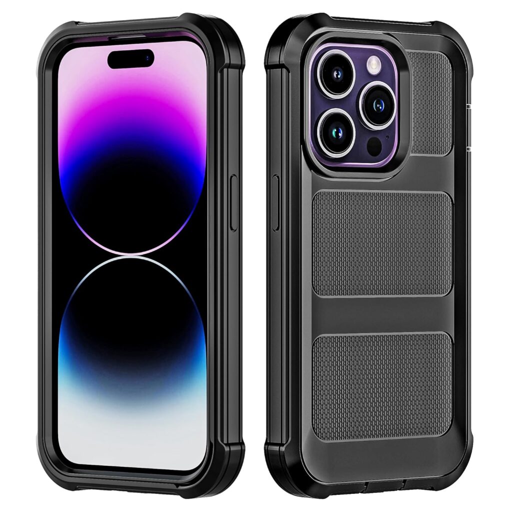 Pirum Back Cover for iPhone 15 Pro Max Case Military-Grade Defender Cover | Impact-Resistant Armor Cover | Scratchproof Back Cover with Dustproof Port Covers